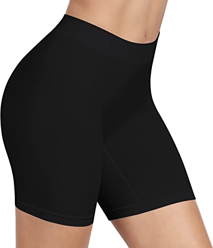 BESTENA Women's Comfortably Smooth Slip Short Panty(Black,XXX-Large)