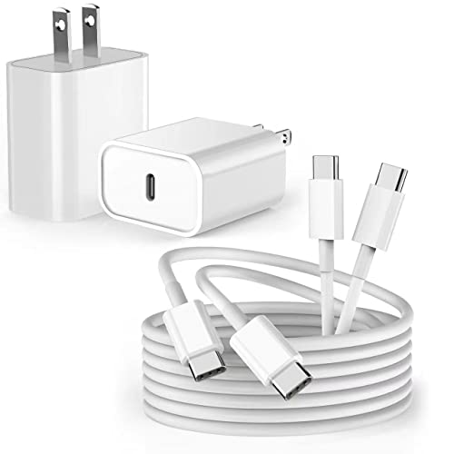 10FT Fast iPad Charger, iPad Pro Charger Cord [2Pack] 10FT USBC to USB C Cable iPad Cord 20W USB C Charger iPad Charging Block for iPad 10,iPad Mini 6,iPad Air 5/4,iPad Pro 12.9/11 inch 2020/2021/2022