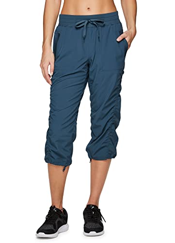 RBX Active Capri Pants for Women Joggers Stretch Lightweight Women’s Casual Pant Vista Teal XL