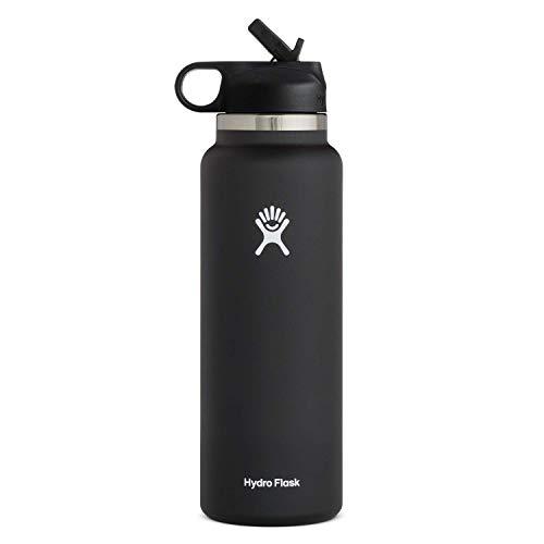 Hydro Flask 40 oz Wide Mouth Straw Lid Black