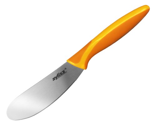 Zyliss Sandwich Knife & Condiment Spreader - Sandwich Spreader Knife for Butter, Cream Cheese, & Jellies - Ergonomic Stainless Steel Spreading Knife - Butter Spreader Knife for Bagels & Toast - Orange