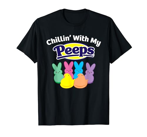 Peeps Black Easter T-Shirt - Classic Fit Crew Neck, Cotton & Polyester, Short Sleeve, Animal Print