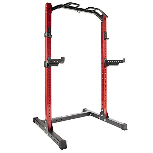 Signature Fitness SF-SS1 1,000 Pound Capacity 3” x 3” Power Rack Squat Stand, Includes J-Hooks and Safety Spotter Arms, Optional Conversion Kits, Squat Stand, Retail Package