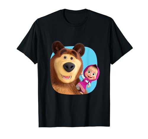 Masha and the Bear Duo together blue T-Shirt