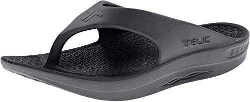 Telic Energy Flip Flop - Comfort Sandals for Men and Women | L (Women's 11/Men's 10) Midnight Black