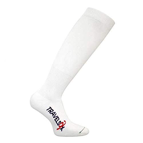 Travelsox Graduated Compression Socks (2 Pack), White/White, Large