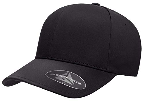 Flexfit Men's Delta Seamless Baseball Cap, Black, Large-X-Large