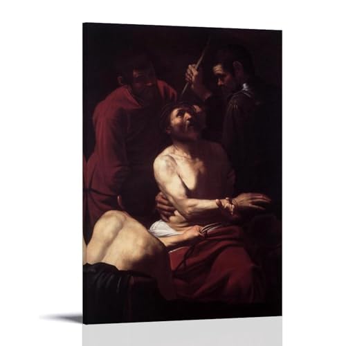 ZZHENGM Caravaggio ArtWork - Crowning with Thorns Print Poster Wall Art Picture Painting Canvas Prints Artworks Bedroom Living Room Decor 24x36inch(60x90cm)