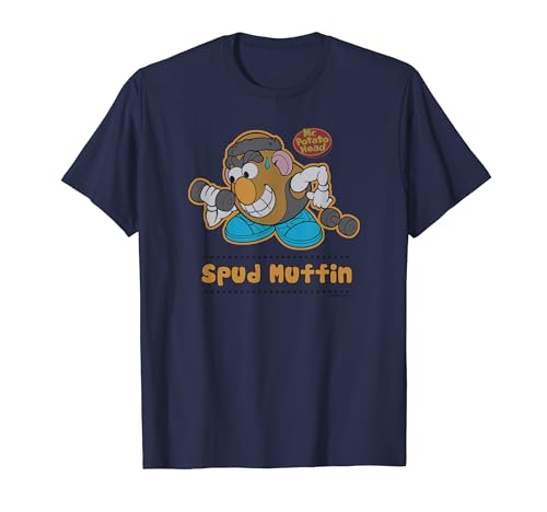 Mr. Potato Head Spud Muffin Lifting Weights Vintage Poster T-Shirt
