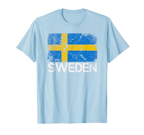 Swedish Flag T-Shirt | Vintage Made In Sweden Gift