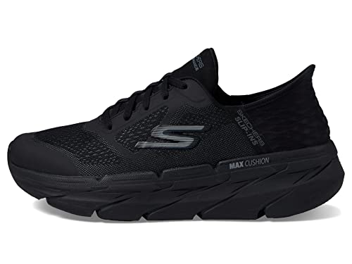 Skechers Men's Max Cushioning Slip-Ins-Athletic Workout Running Walking Shoes with Memory Foam Sneaker, Black, 12