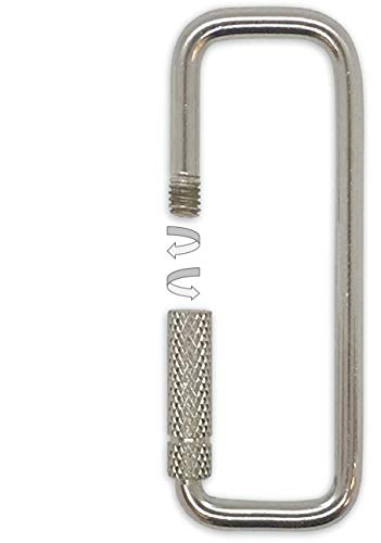 Lucky Line 2” Rectangular Key Ring with Turn Twist Sleeve Closure (70201), Silver