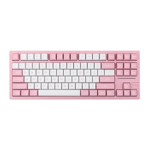 EPOMAKER x Feker Galaxy80 Gaming Keyboard, Aluminum Alloy Wireless Mechanical Keyboard, BT5.0/2.4G/USB-C Gasket-Mounted Keyboard, Hot Swappable, NKRO Creamy Keyboard (Pink, Marble White Switch)