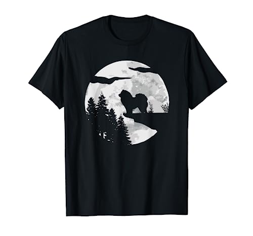 Chow Chow Dog Breed Full Moon At Night - Dog Owner Chow Chow T-Shirt