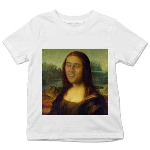 Mona Lisa Nicolas Actor Cage T-Shirt Unisex for Men and Women, Funny Merch White