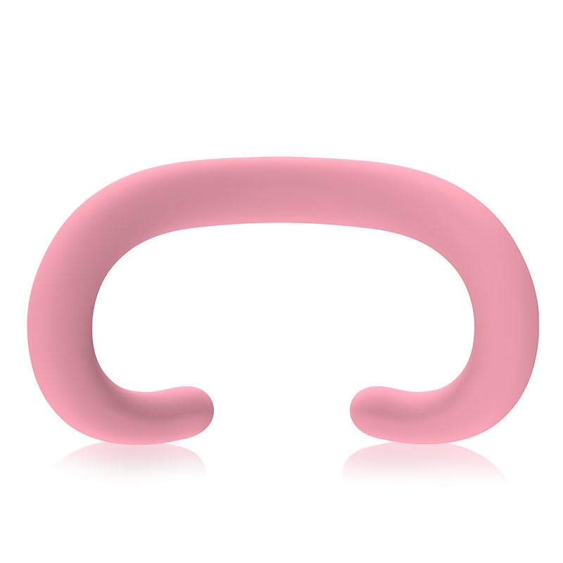 Suitable for Vision Pro Silicone Eye Mask, Sweat and Dust Resistant, Replaceable Silicone Cover Mask VR Accessories Lens Protector Cover Kit (Pink)