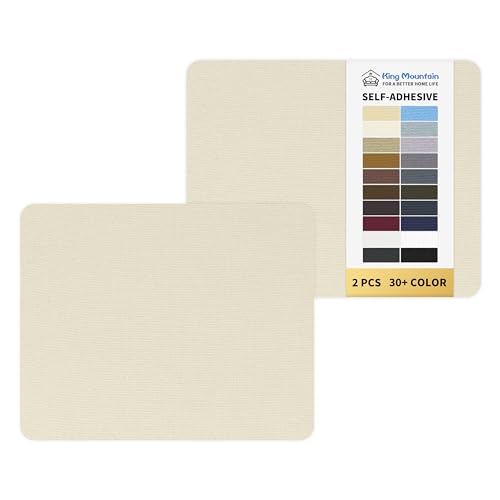 KING MOUNTAIN Canvas Repair Patch 9 x11 Inch 2 Pcs Self-Adhesive Waterproof Fabric Patch for Sofas, Tents, Furniture,Tote Bags, Car Seats (Beige)