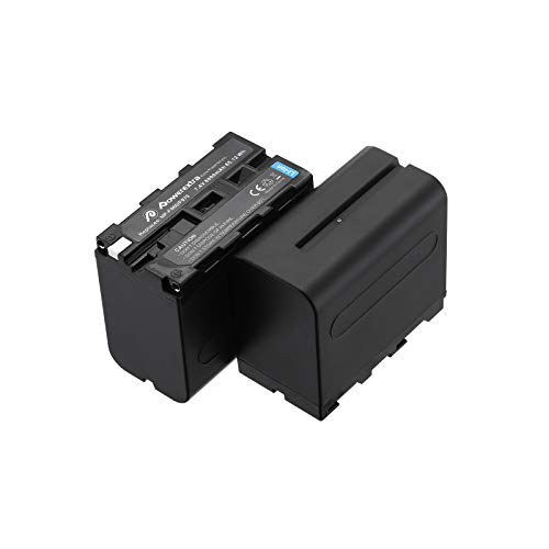 Powerextra 2 Pack Replacement NP-F970 Battery Compatible with Sony DCR-VX2100, DSR-PD150, DSR-PD170, FDR-AX1, HDR-AX2000, HDR-FX1, HDR-FX7, HDR-FX1000, HVL-LBPB, HVR-HD1000U, HVR-V1U, HVR-Z1P