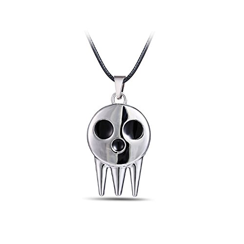 MANZHEN Ghost Specter Pendant Soul Eater Necklace Hallowmas Customizable (Silver)