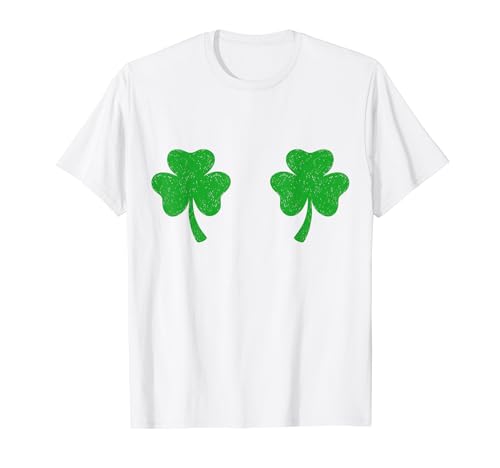 Shamrock Boobs T-Shirt Irish Boobies St Patricks Day Shirt T-Shirt