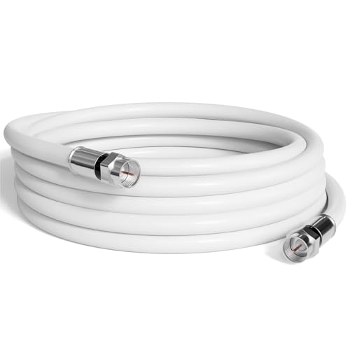 THE CIMPLE CO 25 Feet - Flexible RG6 Coaxial Cable for TV - RG6 Coax Cable for Internet - 25 FT Coaxial Cable for Internet - Double-Shielded Coax - Flexible Coaxial Cable - 25 Foot (7.5 Meters), White