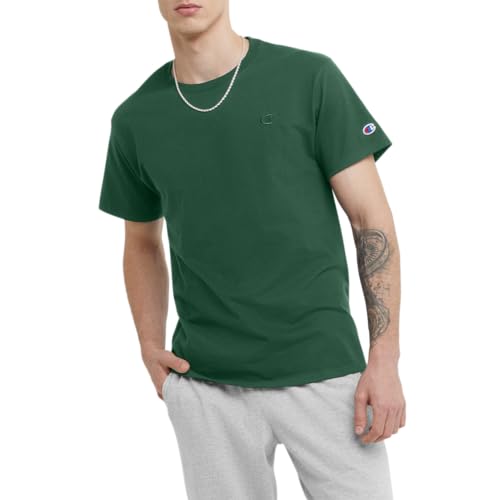 Champion mens Classic Jersey Tee Shirt, Dark Green, X-Large US