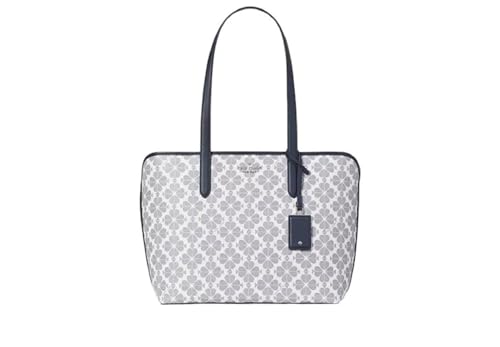 Kate Spade New York Spade Flower Coated Canvas Tote Large (Navy)