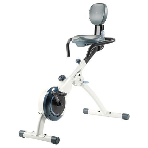 WONDER CORE Flex Cycle: 4-in-1 Stationary Exercise Bike, Folding Upright Recumbent Exercise Bike, Magnetic Resistance Indoor Cycling Bike, Workout Bike for Home, 260 Lbs Weight Capacity (White)