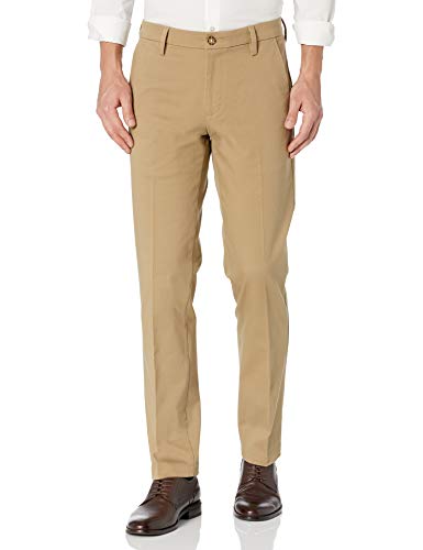 Dockers Men's Straight Fit Workday Smart 360 Flex Pants (Regular and Big & Tall), New British Khaki, 36W x 32L