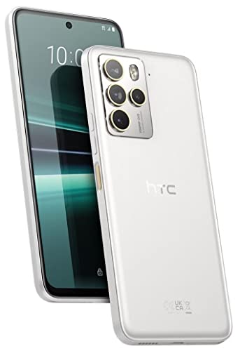 HTC U23 Pro 5G Dual 256GB ROM 12GB RAM Factory Unlocked (GSM Only | No CDMA - not Compatible with Verizon/Sprint) Global Model GSM Mobile Cell Phone – White