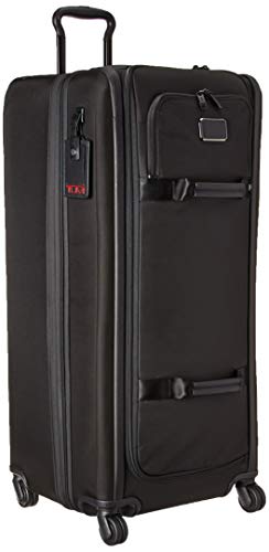TUMI - Alpha Tall 4-Wheel Duffel Packing Suitcase - Features Zip Divider and Large Mesh Zip Pocket - Rolling Luggage for Men and Women - Black