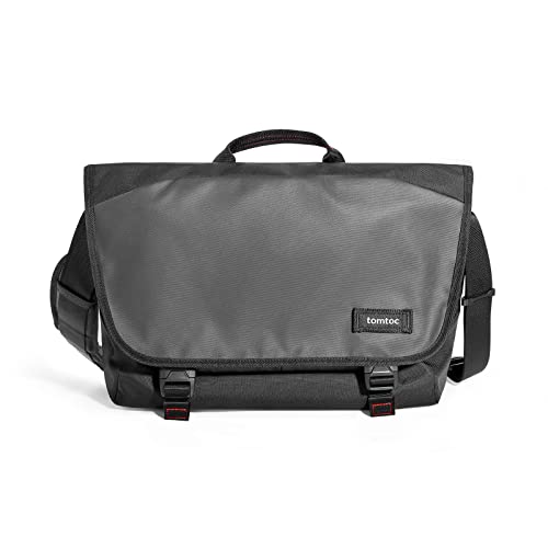 tomtoc Laptop Messenger Bag, Multi-Functional Shoulder Bag Fits Up to 16 inch MacBook Pro, Durable Water-resistant Fabric, Lightweight Carrying bag for Work Casual Travel