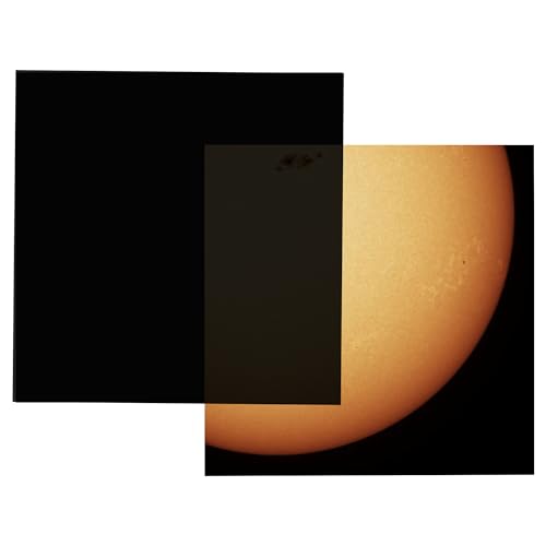 Gravitis AstroSnap: DIY Solar Filter Sheet Variants for Enhanced Sun Photography with Telescopes, Binoculars and Cameras - ISO 12312-2 Compliant, AAS Recognized (8x8 Inches)