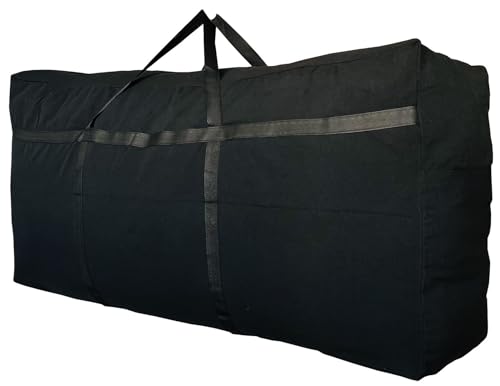 YiKitHom Extra Large Storage Canvas Duffle Bag for Travel, Black Oversized Giant Big Traveling Duffle Bag