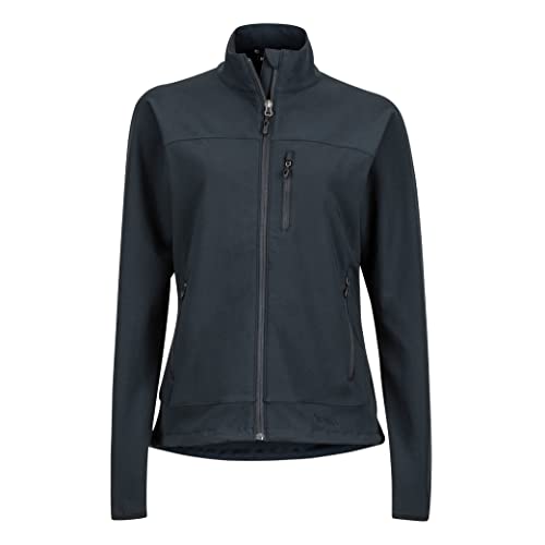 MARMOT Women's Tempo Jacket | Women's Soft Shell Jacket for Mild Summer and Fall Weather Hiking and Backpacking, Jet Black, Small