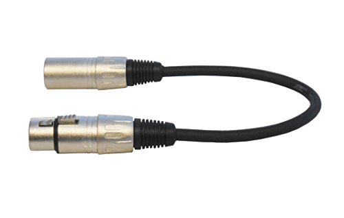 Audio2000'S ADC203M-P XLR Male to XLR Female Balanced Audio Patch Cable- 1', Tip to Tip