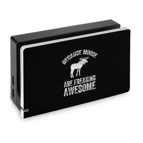 Because Moose are Freaking Awesome PC Hard Face Plate Cover Compatible with Switch Charging Dock Slim Shell Anti-Scratch Case