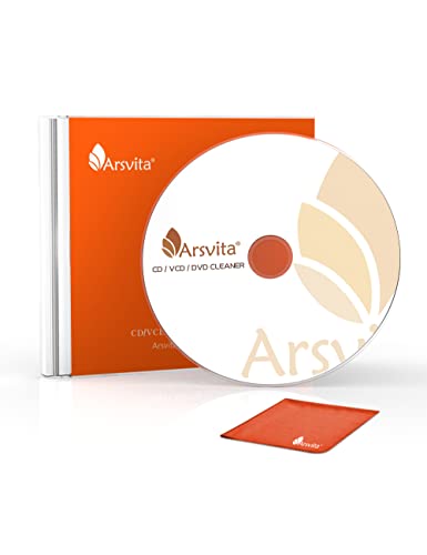 Arsvita CD Laser Lens Cleaner Disc Cleaning Set for CD/VCD/DVD Player, Safe and Effective