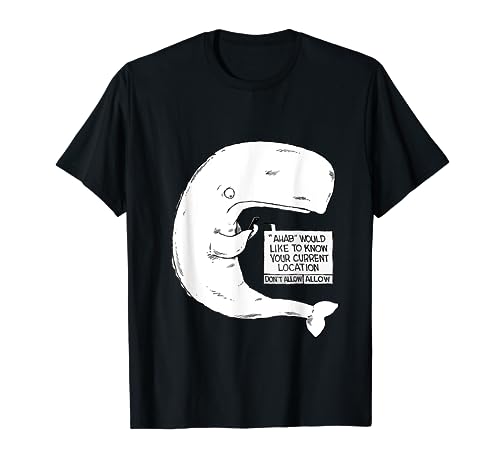 Speed Bump Funny Moby Dick Cartoon T-Shirt