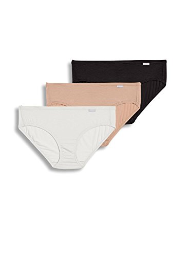 Jockey Women's Underwear Supersoft Bikini - 3 Pack, Black/Light/Ivory, 6