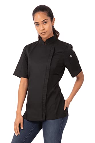 Chef Works Women's Springfield Chef Coat, Black, Large