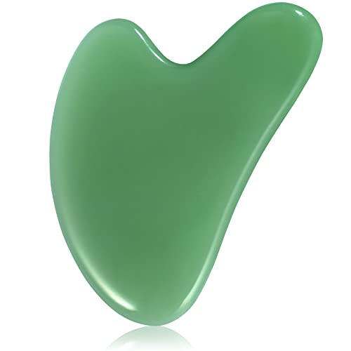 rosenice Gua Sha Facial Tools Guasha Tool Gua Sha Jade Stone Manual Massage Sticks for Jawline Sculpting and Puffiness Reducing for Face Body Relieve Muscle Tensions Reduce Festive Gifts