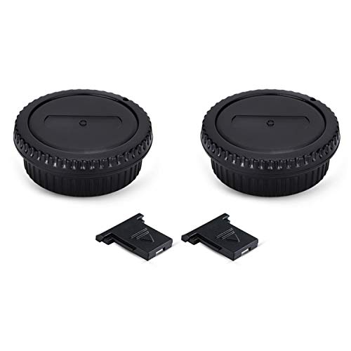 2 Pack EF EF-S Mount Body Cap Cover & Rear Lens Cap for Canon EOS 60D 70D 77D 80D 90D 2000D 4000D 5D Mark III IV 6D 7D Mark II 1DX Rebel T6 T7 T5 T1i T2i T3i T4i T5i T6i T6s T7i T8i SL1 SL2 SL3 & More