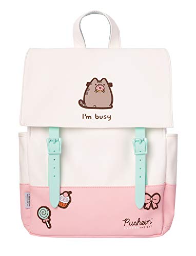 Official Pusheen Backpack, Kawaii Backpack - Bookbag, Travel Laptop Backpack, Girls Bag, Pusheen Gift - Pink Backpack