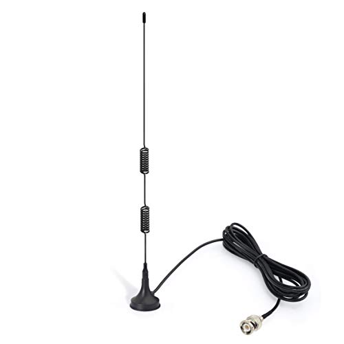 Bingfu VHF UHF Ham Radio Police Scanner Antenna Amateur Radio Mobile Radio Scanner Antenna Magnetic Base BNC Male Antenna Compatible with Uniden Bearcat Whistler Radio Shack Police Scanner Ham Radio