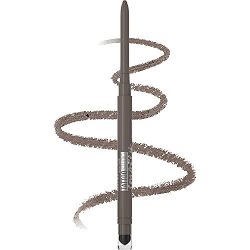 MAYBELLINE TattooStudio Waterproof Mechanical Gel Eyeliner Pencil Makeup, Smokey Grey, 1 Count