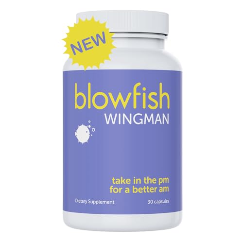 Blowfish Wingman | Pre Game Relief for Clearer Mornings | Liver Function Supplement with DHM + L-Cysteine, Electrolytes, Vitamins, Antioxidants | 30 Pills