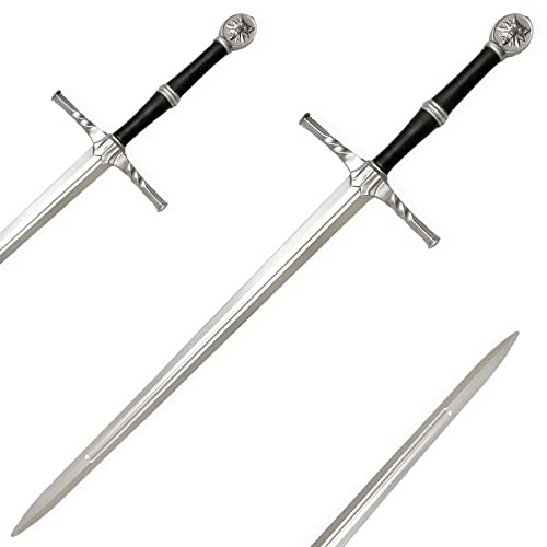 41 Inch Medieval Foam Witcher Hunting Long Sword for Cosplay LARP Costume Hollween (Steel)