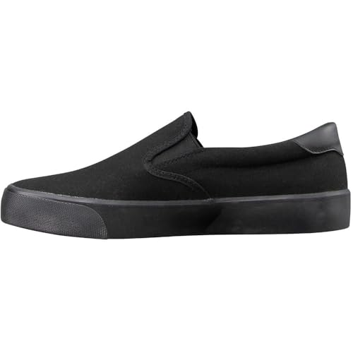 Lugz Men's Clipper Classic Slip-On Fashion Sneaker, Black/Black, 10.5 W US