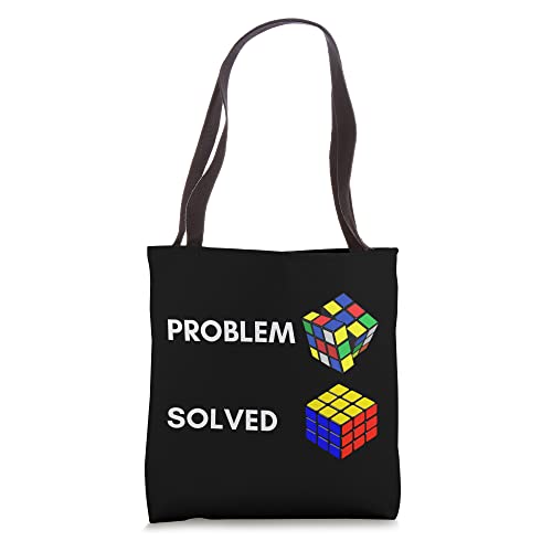 Speed Cubing Master Rubiks Cube Colorful Rubix 80s Vintage Tote Bag